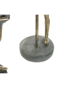 Statua Decorativa Home ESPRIT Grigio Dorato Ballerina Classica 14 x 8 x 20 cm (3 Unità)
