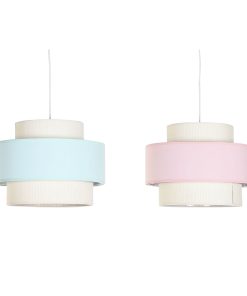Lampadario DKD Home Decor 40 x 40 x 30 cm Verde Rosa chiaro 50 W (2 Unità)
