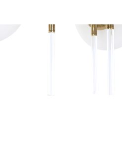 Lampadario DKD Home Decor 64 x 64 x 64 cm Cristallo Dorato Metallo Bianco 50 W