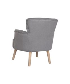 Poltrona DKD Home Decor Abete Poliestere Grigio scuro (66 x 70 x 88 cm)