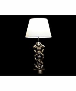 Lampada da tavolo DKD Home Decor Dorato Bianco Coloniale 220 V 50 W Scimmia (30 x 30 x 61 cm)
