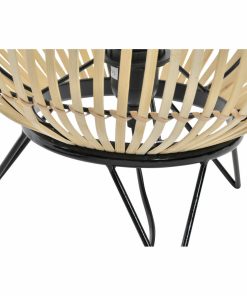 Lampada da tavolo DKD Home Decor Nero Metallo Marrone Bambù (36 x 36 x 37 cm)