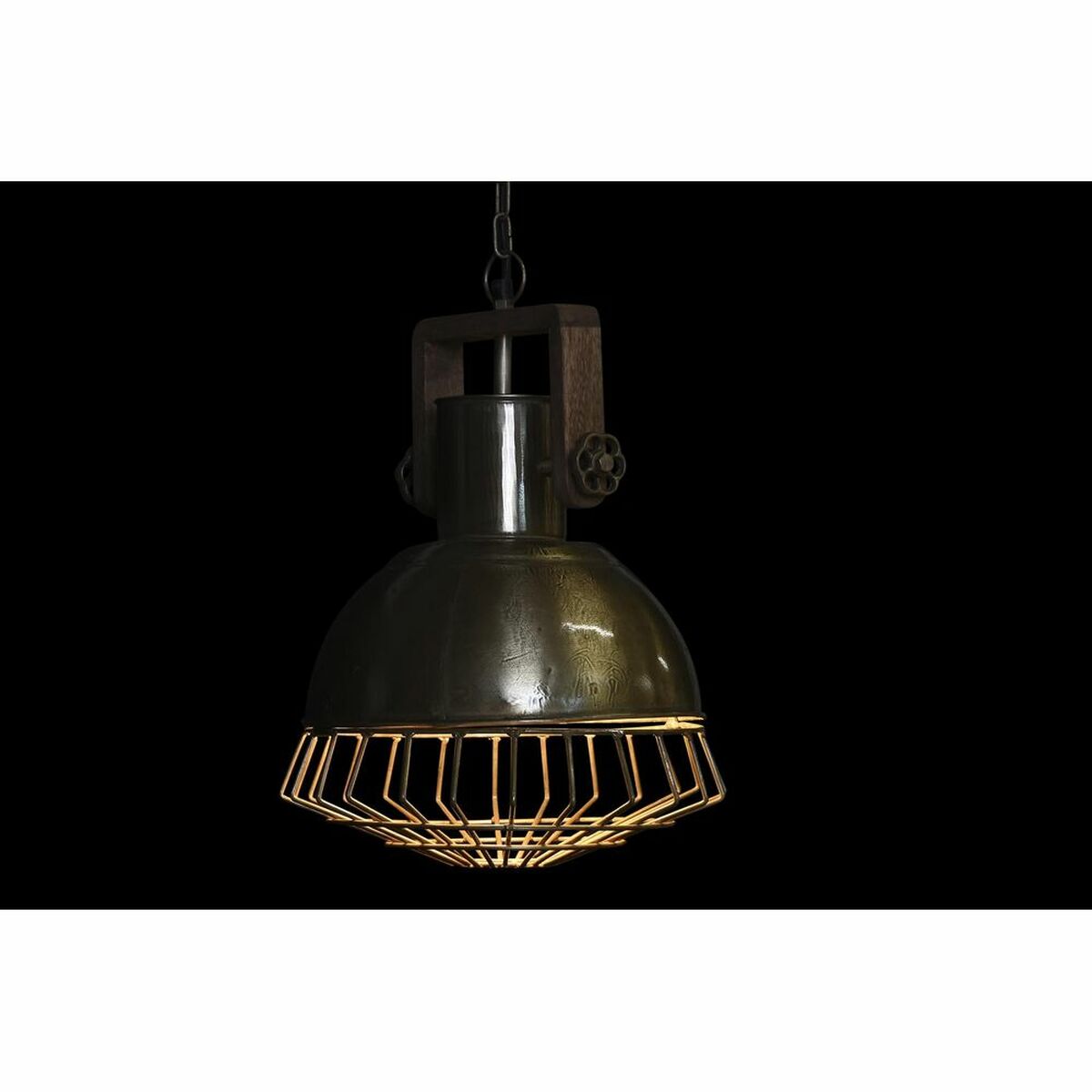 Lampadario DKD Home Decor Argentato Marrone Argento 50 W (31 x 31 x 44 cm) - Image 3