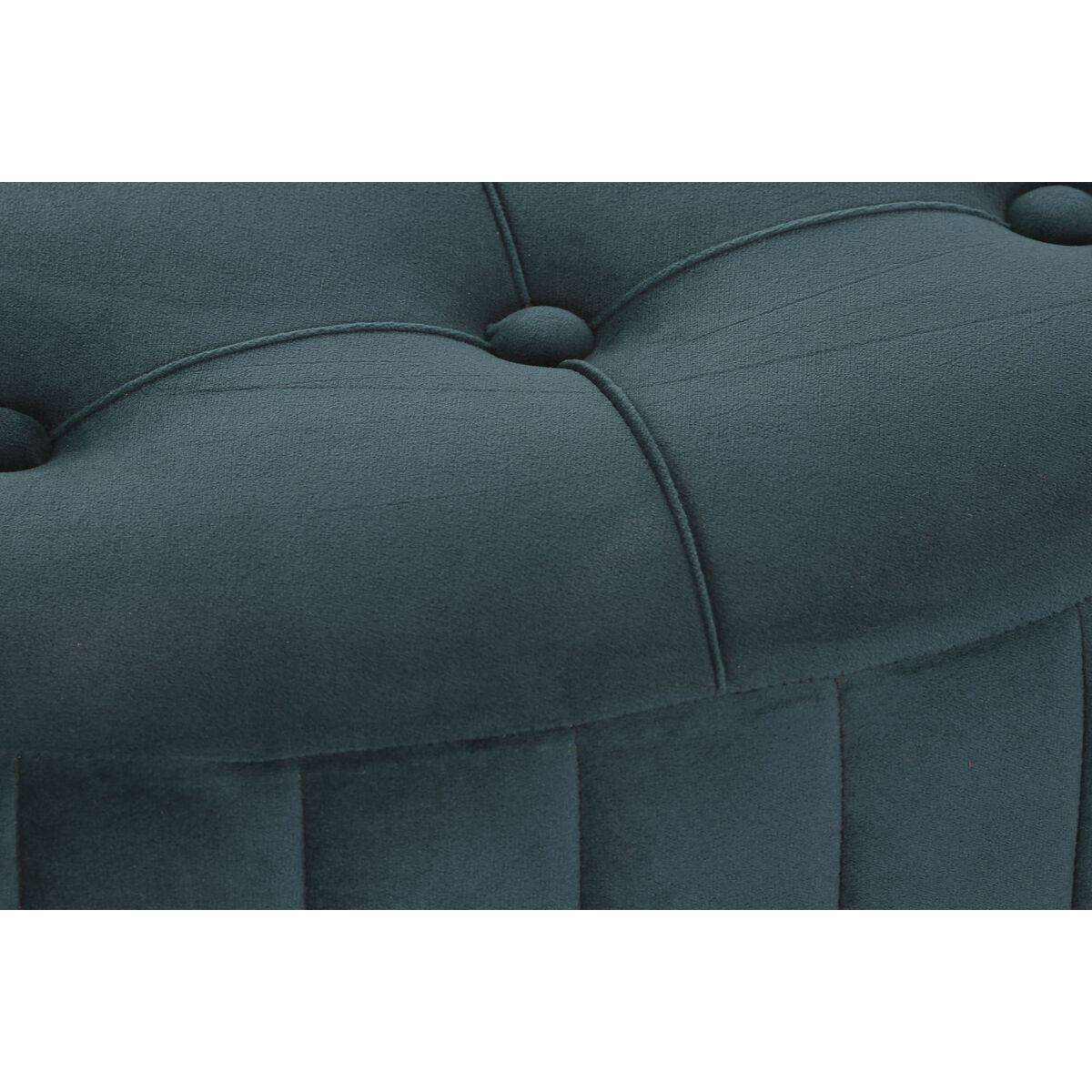 Poggiapiedi DKD Home Decor Verde Grigio Bordeaux Dorato Metallo Velluto 80 x 80 x 45 cm - Image 4