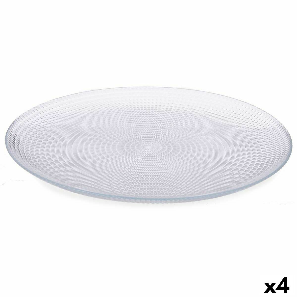 Set di piatti Pasabahce Generation Trasparente Vetro Ø 27 cm 27,5 x 5 x 28,5 cm (4 Unità) - Image 4