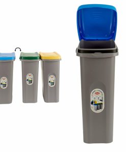 Cestino Stefanplast Azzurro Grigio Plastica 25 L (6 Unità)