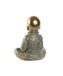 Statua Decorativa Home ESPRIT Dorato Frate Orientale 17 x 13,6 x 21,8 cm