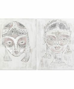 Tela DKD Home Decor Pino Tela 80 x 3,7 x 100 cm