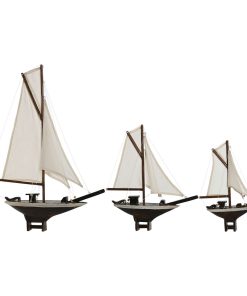 Statua Decorativa Home ESPRIT Bianco Marrone Mediterraneo 55 x 8 x 70 cm (3 Pezzi)