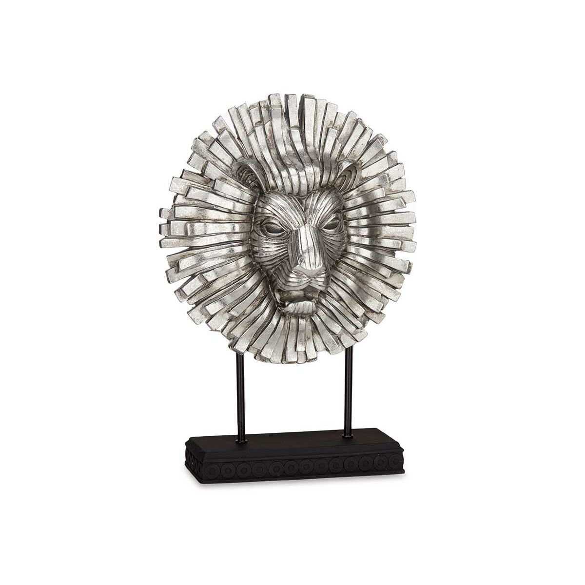 Statua Decorativa Gift Decor Argentato Argento Leone 28 x 38,5 x 11,5 cm (4 Unità)