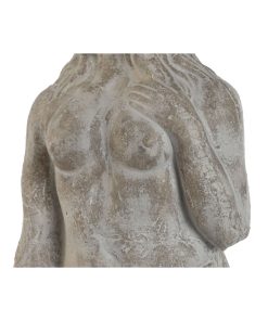 Statua Decorativa Home ESPRIT Grigio Donna Romantico Finitura invecchiata 17 x 17 x 61 cm