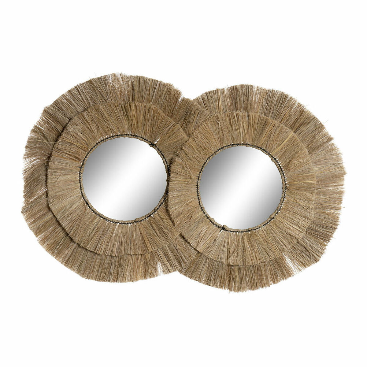 Specchio da parete DKD Home Decor Naturale Bali 117 x 6 x 77 cm - Image 3