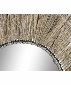 Specchio da parete DKD Home Decor Naturale Bali 117 x 6 x 77 cm