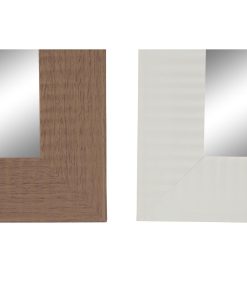 Specchio da parete DKD Home Decor Marrone Nero Grigio scuro Avorio 70 x 2 x 97 cm (4 Unità)
