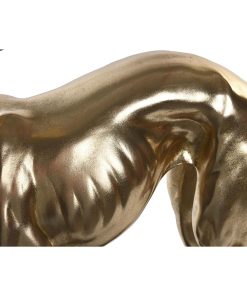Statua Decorativa DKD Home Decor 44,5 x 17 x 65,5 cm Nero Dorato Cane