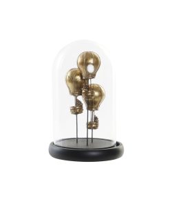 Statua Decorativa DKD Home Decor Nero Dorato 14 x 14 x 22 cm