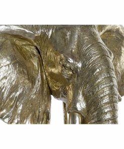 Statua Decorativa DKD Home Decor Nero Dorato Elefante Orientale 60 x 36 x 73 cm