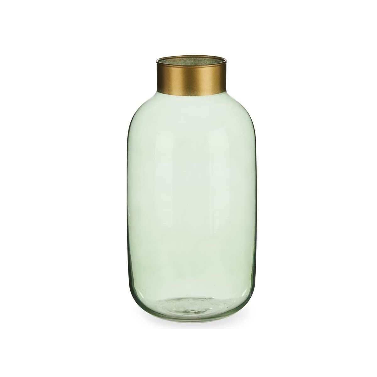 Vaso Gift Decor Verde Dorato Vetro 14,5 x 29,5 x 14,5 cm (6 Unità)