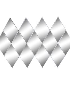 Specchio da parete DKD Home Decor Nero Moderno Rombos 120 x 2 x 80 cm