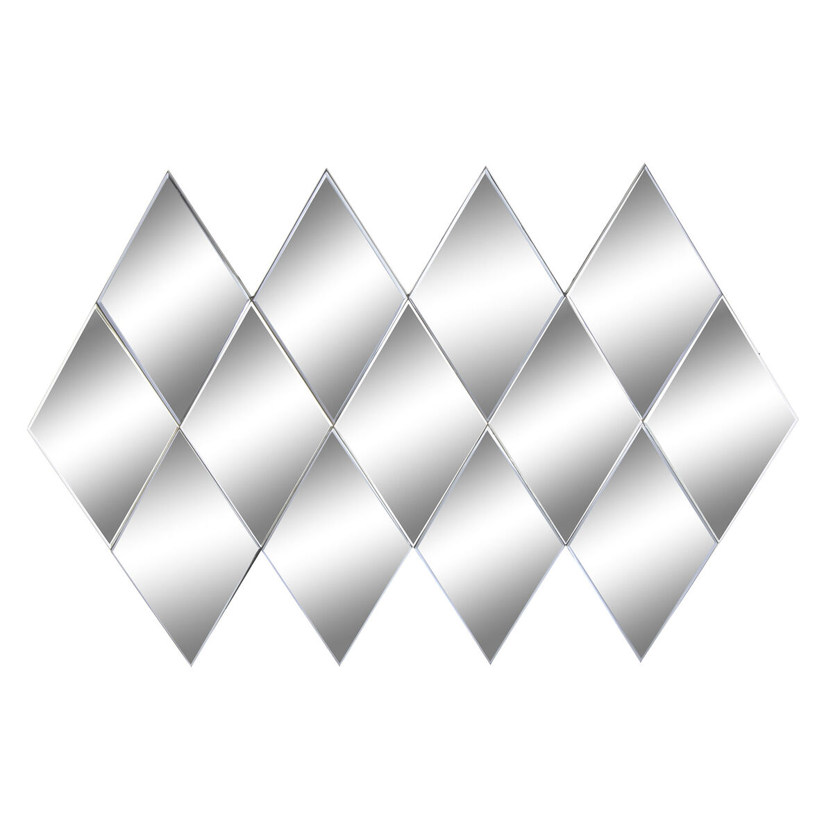 Specchio da parete DKD Home Decor Nero Moderno Rombos 120 x 2 x 80 cm