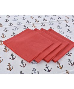 Set biancheria da tavola DKD Home Decor Azzurro Bianco Rosso 150 x 150 x 0,5 cm (2 Unità)