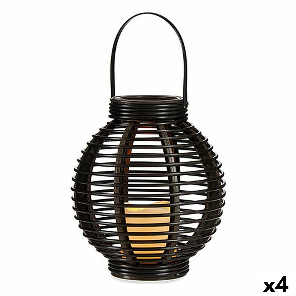 Torcia a LED Ibergarden B5004 Marrone Plastica 21 x 23,7 x 21 cm (4 Unità)