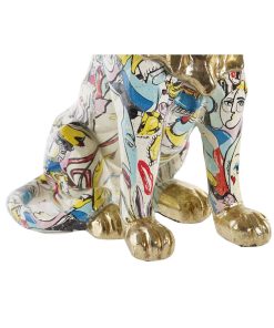 Statua Decorativa DKD Home Decor Dorato Leone Resina Multicolore Moderno (21 x 14,5 x 27 cm) (15 x 21 x 27 cm)