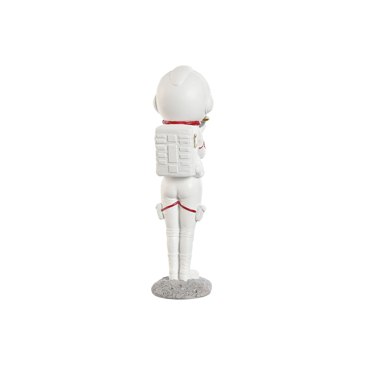 Statua Decorativa Home ESPRIT Azzurro Bianco Rosso Dorato Donna Astronauta 11 x 7 x 25 cm (2 Unità)
