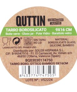 Barattolo In Vetro Trasparente Quttin    9 x 16 cm 780 ml 9 x 16,5 cm (12 Unità)