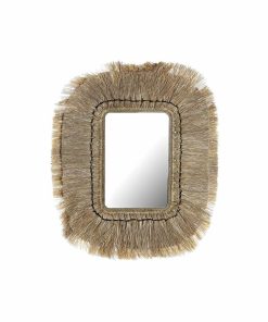 Specchio da parete DKD Home Decor Naturale Bali 50 x 2 x 60 cm