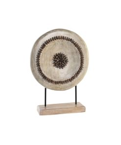 Statua Decorativa DKD Home Decor Beige Ferro Cerchi (39 x 12 x 55 cm)