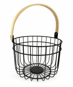 Cesta Decorativa Quttin Rustic Rotonda 4 mm 28 x 26,5 x 22 cm (12 Unità)