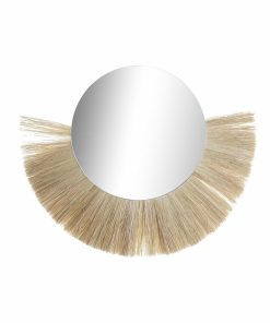 Specchio da parete DKD Home Decor Naturale Frange Bali 70 x 3 x 58 cm (58 Pezzi)