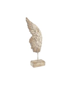 Statua Decorativa DKD Home Decor Finitura invecchiata Bianco Ali d'Angelo Magnesio (26 x 11 x 65 cm)