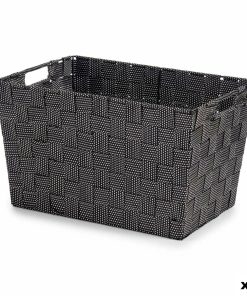 Cestino Kipit A3-6875 Nero Stoffa 25 x 20 x 35 cm (12 Unità)
