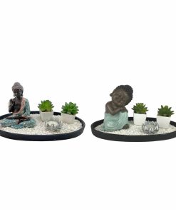 Statua Decorativa DKD Home Decor 32 x 16,5 x 15,5 cm Orientale Giardino (2 Unità)