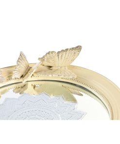 Centrotavola DKD Home Decor 24 x 22,6 x 18 cm Beige Farfalle