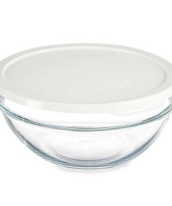 Porta Pranzo Rotondo con Coperchio Pasabahce Chefs Bianco 1,7 L (4 Unità)