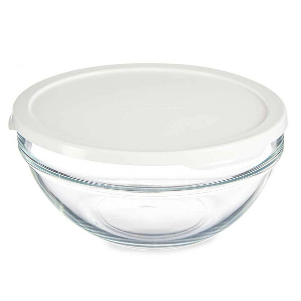 Porta Pranzo Rotondo con Coperchio Pasabahce Chefs Bianco 1,7 L (4 Unità)