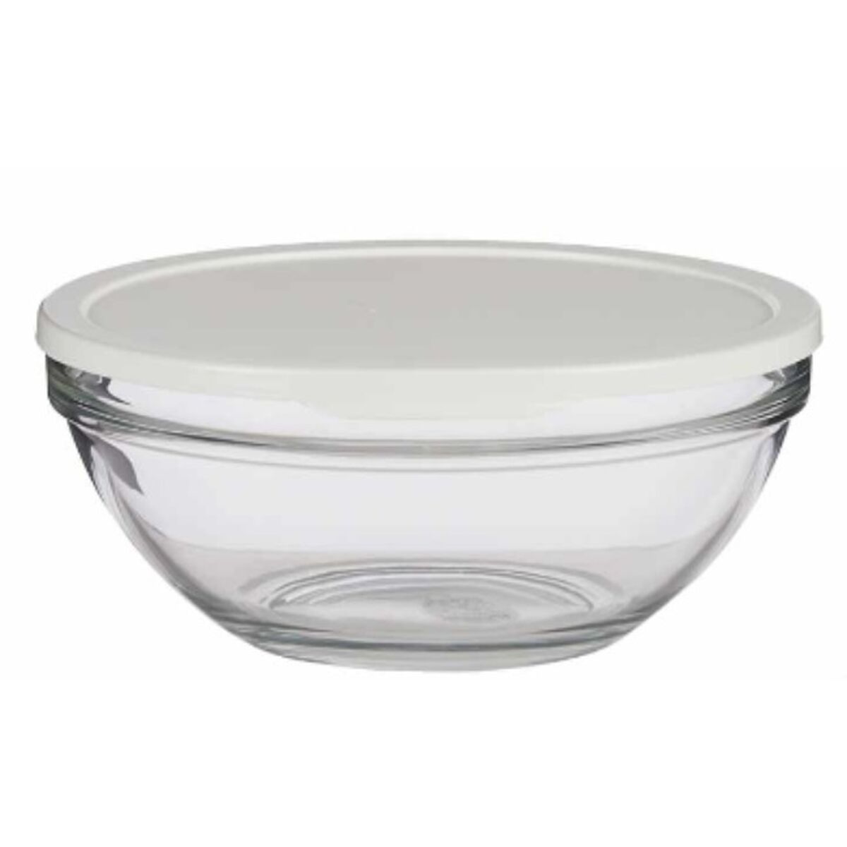 Porta Pranzo Rotondo con Coperchio Pasabahce Chefs Bianco 2,5 L (4 Unità)