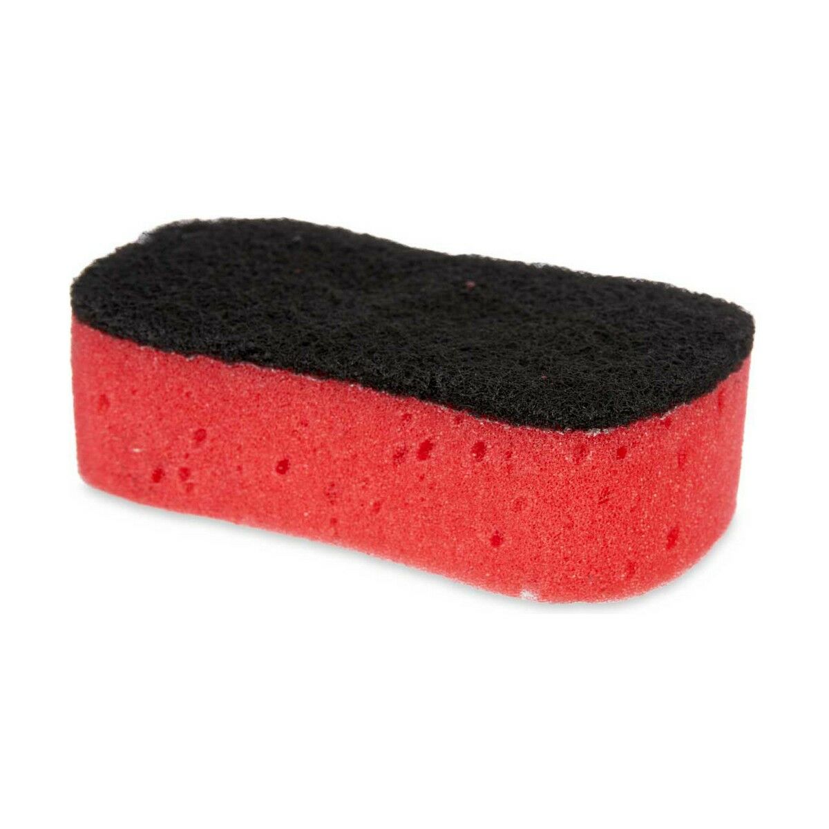 Spugna Nero Rosso Schiuma Fibra abrasiva 7,3 x 4 x 12,3 cm (40 Unità)