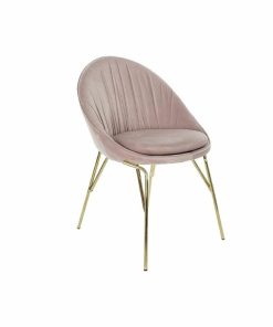 Sedia da Sala da Pranzo DKD Home Decor Rosa Dorato 60 x 60 x 85 cm