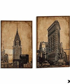 Tela Gift Decor New York 90 x 3 x 60 cm (4 Unità)