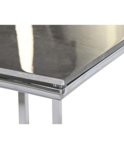 Tavolo da Pranzo DKD Home Decor Argentato Cristallo Acciaio (180 x 90 x 75 cm)