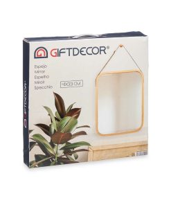 Specchio da parete Gift Decor Naturale Rettangolare 34 x 41,5 x 1,5 cm (6 Unità)
