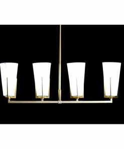Lampadario DKD Home Decor Dorato Bianco (67 x 14 x 22 cm)