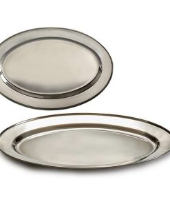 Vassoio Kinvara Argentato Argento Acciaio inossidabile 35 x 2 x 23 cm 35 x 2 x 22,5 cm (24 Unità)