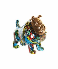 Statua Decorativa DKD Home Decor 21 x 16 x 20,5 cm Dorato Bulldog Multicolore