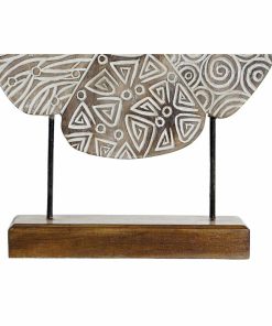 Statua Decorativa DKD Home Decor Bianco Marrone Astratto 40 x 10 x 51 cm