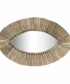Specchio da parete DKD Home Decor Naturale Bali 54 x 3 x 34 cm